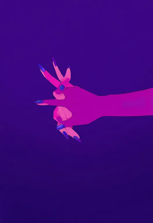 masterpiece, best quality, newest, absurdres, highres, safe, purple_nails, 1girl, solo, simple_background — by k3scat, made with ComfyUI
