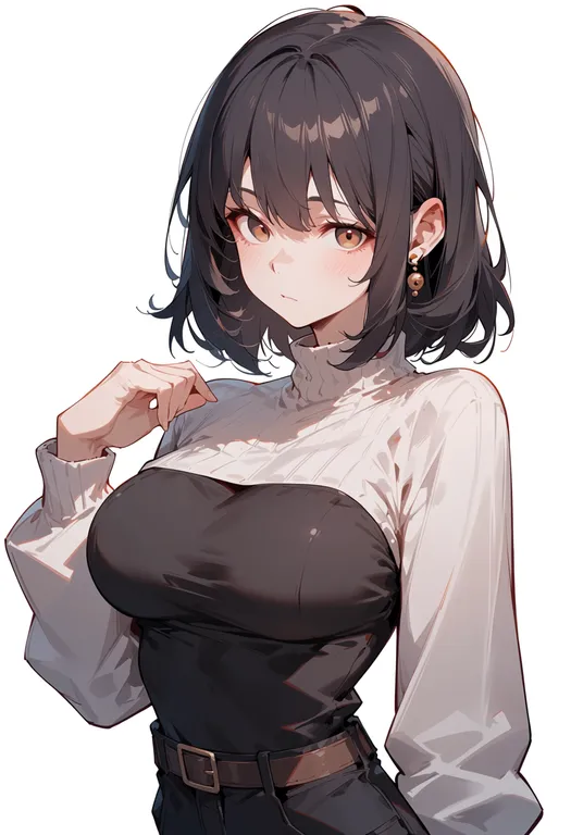 masterpiece, best quality, score_7, safe, homu (honkai impact), solo, upper body, simple background — by k3scat, made with ComfyUI