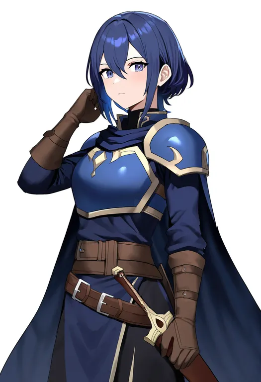 masterpiece, best quality, newest, absurdres, highres, safe, falchion_(fire_emblem), 1girl, solo, simple_background — by k3scat, made with ComfyUI