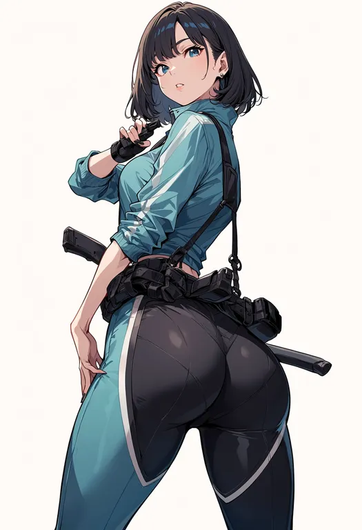 masterpiece, best quality, score_7, safe, official style, 1girl, solo, simple background — by k3scat, made with ComfyUI