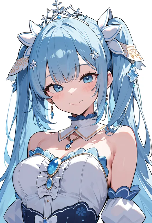 masterpiece, best quality, score_7, safe, yuki miku, solo, upper body, simple background — by k3scat, made with ComfyUI