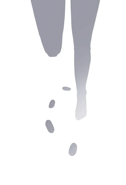 masterpiece, best quality, newest, absurdres, highres, safe, footprints, 1girl, solo, simple_background — by k3scat, made with ComfyUI