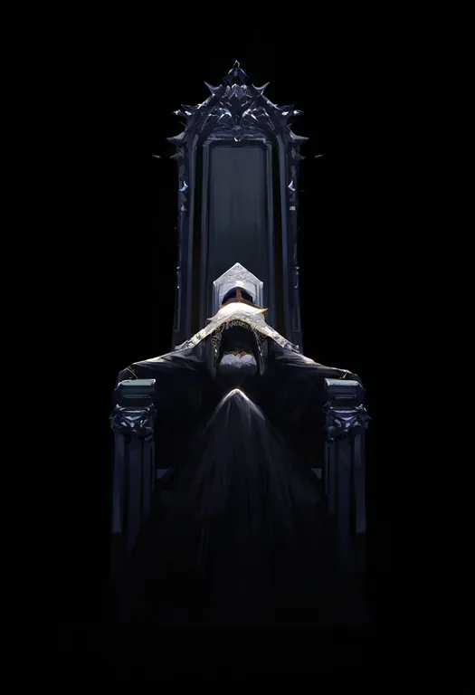 masterpiece, best quality, newest, absurdres, highres, safe, throne, 1girl, solo, simple_background — by k3scat, made with ComfyUI