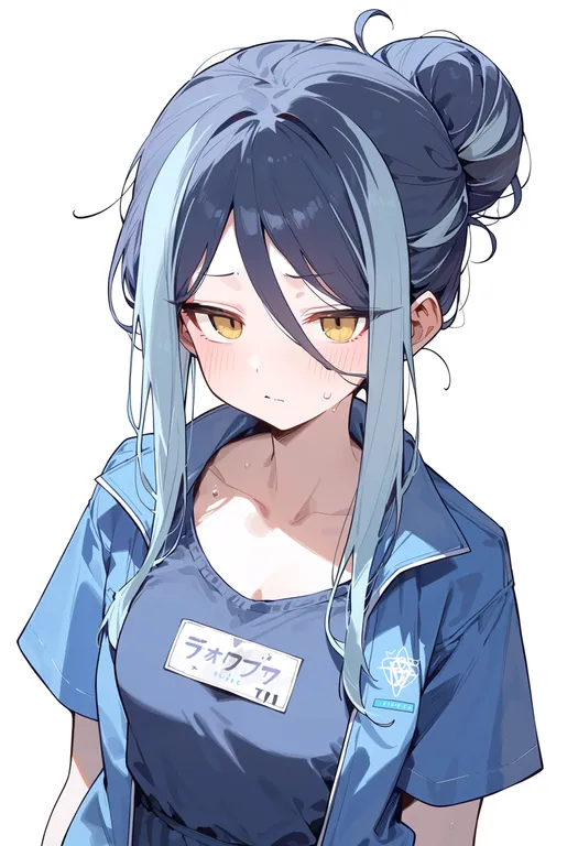 masterpiece, best quality, score_7, safe, fubuki (blue archive), blue archive, solo, upper body, simple background — by k3scat, made with ComfyUI