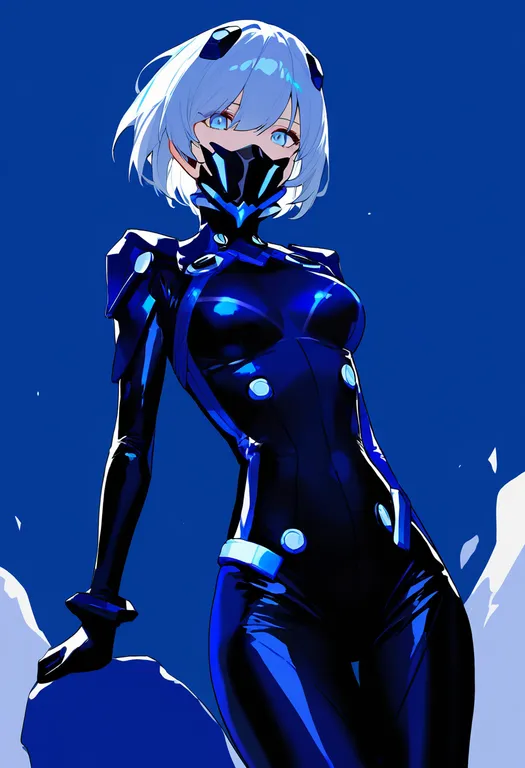 masterpiece, best quality, newest, absurdres, highres, safe, fortified_suit, 1girl, solo, simple_background — by k3scat, made with ComfyUI