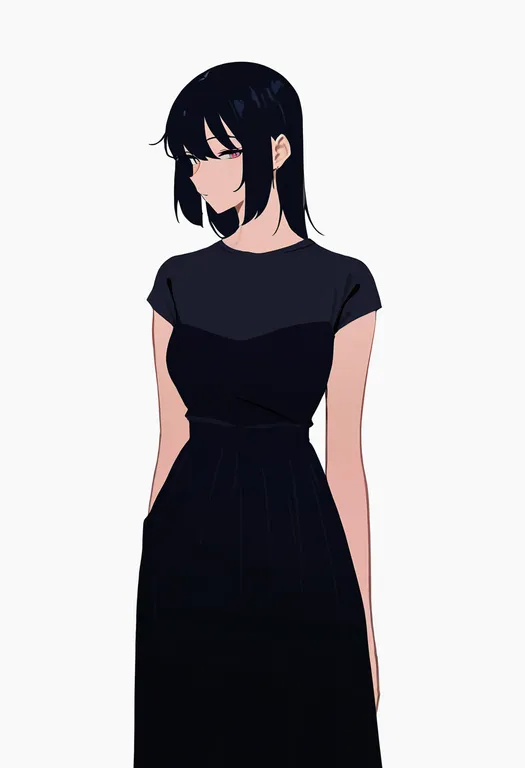 masterpiece, best quality, newest, absurdres, highres, safe, dress_pants, 1girl, solo, simple_background — by k3scat, made with ComfyUI