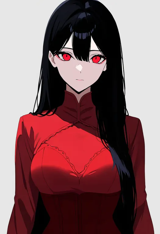 masterpiece, best quality, newest, absurdres, highres, safe, red_corset, 1girl, solo, simple_background — by k3scat, made with ComfyUI