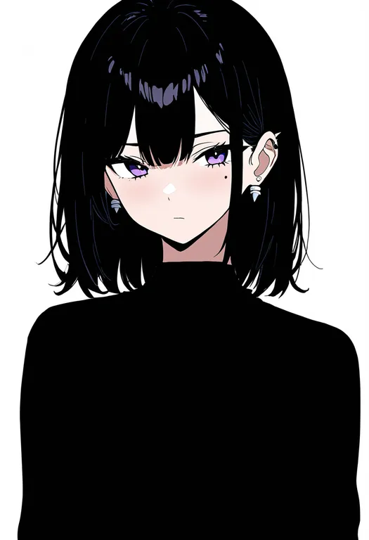 masterpiece, best quality, newest, absurdres, highres, safe, tooth_earrings, 1girl, solo, simple_background — by k3scat, made with ComfyUI