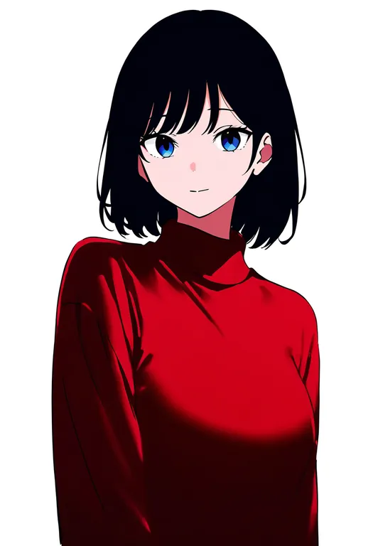 masterpiece, best quality, newest, absurdres, highres, safe, red_sweater_vest, 1girl, solo, simple_background — by k3scat, made with ComfyUI