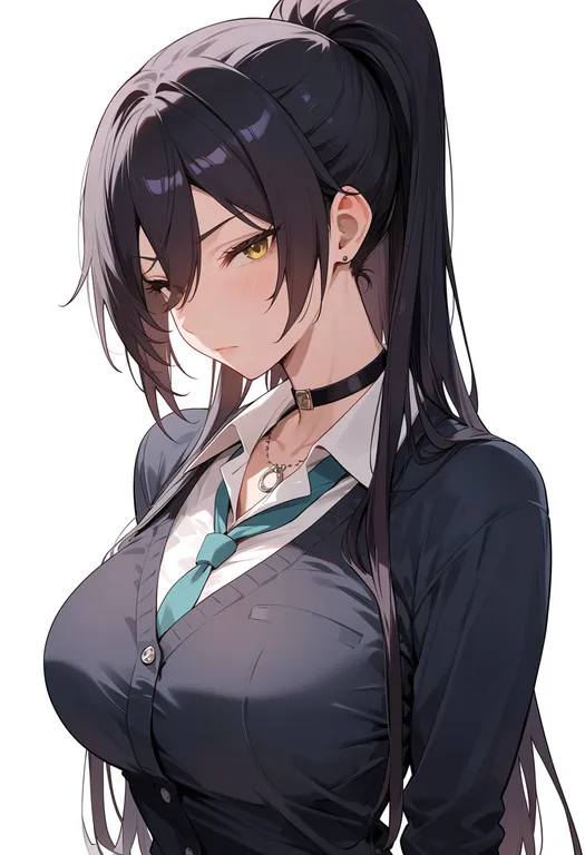 masterpiece, best quality, score_7, safe, shirase sakuya, solo, upper body, simple background — by k3scat, made with ComfyUI