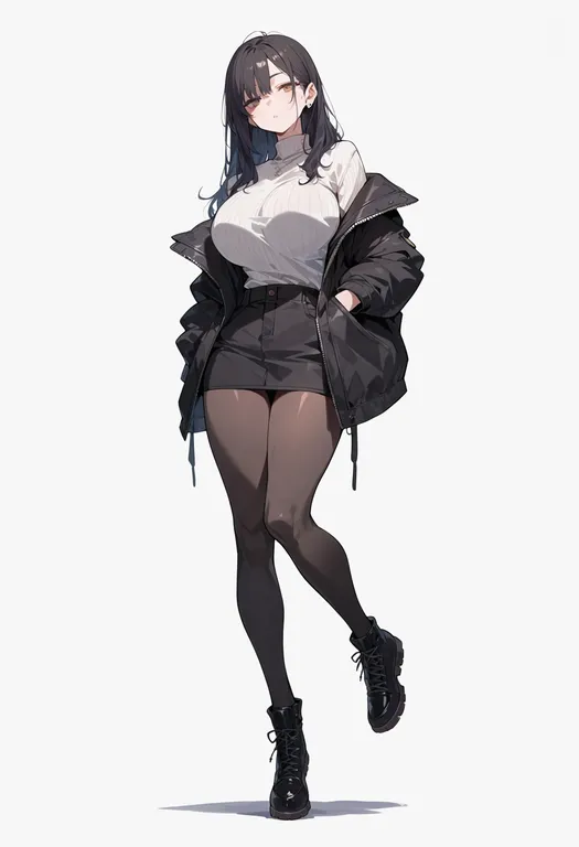 masterpiece, best quality, score_7, safe, zweigen kanazawa, solo, full body, simple background — by k3scat, made with ComfyUI