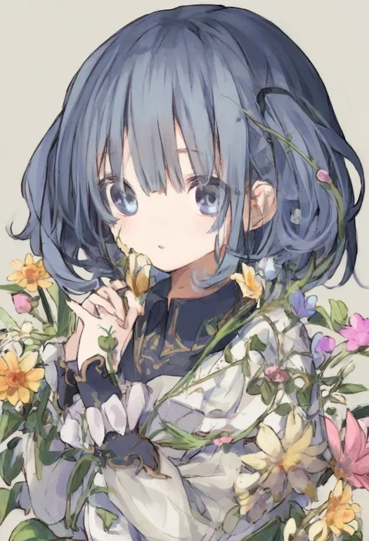 masterpiece, best quality, general, flower knight girl, solo, simple background — by k3scat, made with ComfyUI