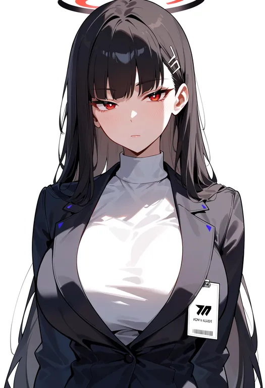 masterpiece, best quality, score_7, safe, rio (armed) (blue archive), blue archive, solo, upper body, simple background — by k3scat, made with ComfyUI
