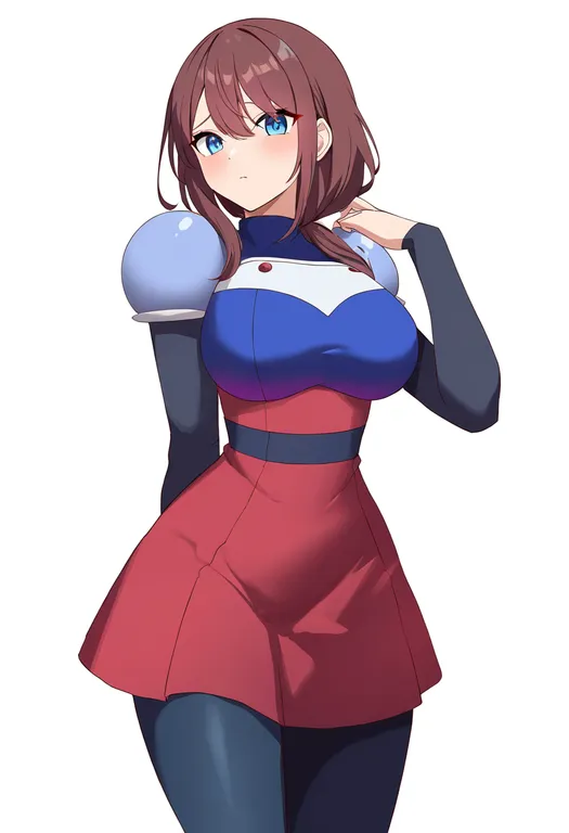 masterpiece, best quality, newest, absurdres, highres, safe, mega_man_star_force_2, solo, simple_background — by k3scat, made with ComfyUI
