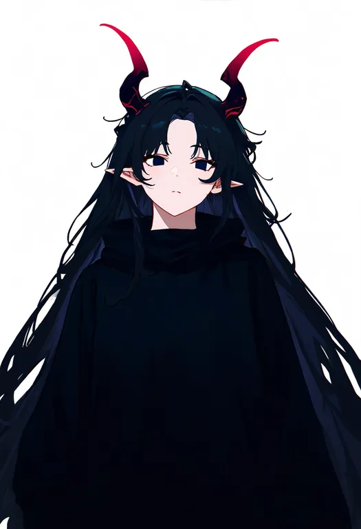 masterpiece, best quality, newest, absurdres, highres, safe, gradient_horns, 1girl, solo, simple_background — by k3scat, made with ComfyUI