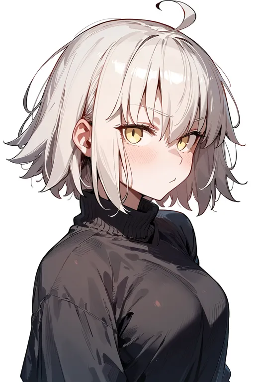 masterpiece, best quality, score_7, safe, jeanne d'arc alter santa lily (fate), solo, upper body, simple background — by k3scat, made with ComfyUI