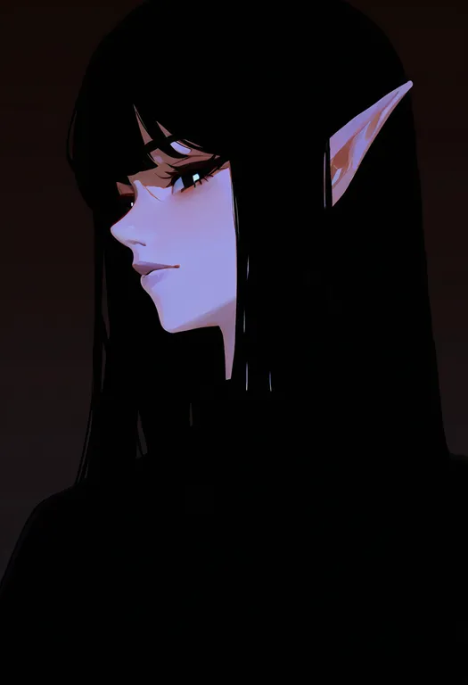 masterpiece, best quality, newest, absurdres, highres, safe, pointy_nose, 1girl, solo, simple_background — by k3scat, made with ComfyUI