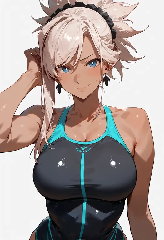 masterpiece, best quality, score_7, safe, miyamoto musashi (swimsuit berserker) (fate), solo, upper body… — by k3scat, made with ComfyUI