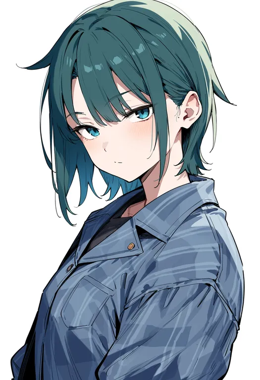 masterpiece, best quality, score_7, safe, koizumi itsuki, solo, upper body, simple background — by k3scat, made with ComfyUI