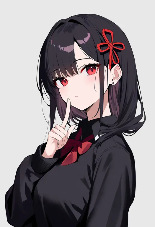 masterpiece, best quality, newest, absurdres, highres, safe, flower_knot, 1girl, solo, simple_background — by k3scat, made with ComfyUI
