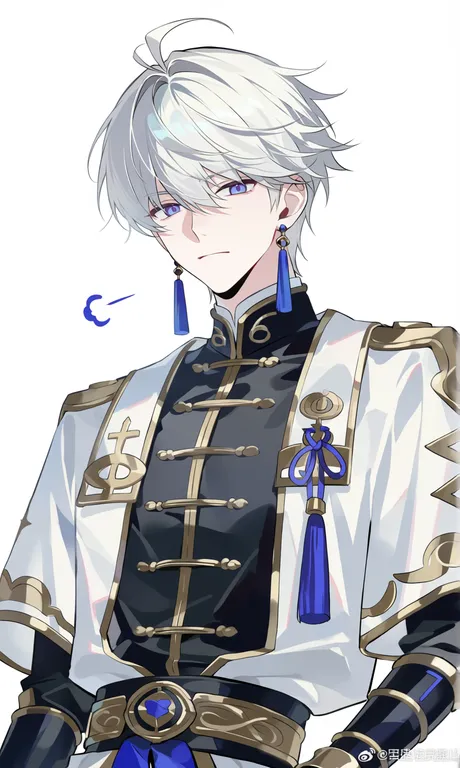 let's_draw_pretty_boys_challenge, white_hair, xiuxian:_mu_zhu_chuan — by 岚亦, made with ComfyUI