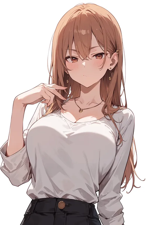 masterpiece, best quality, score_7, safe, shirakawa yuina, solo, upper body, simple background — by k3scat, made with ComfyUI