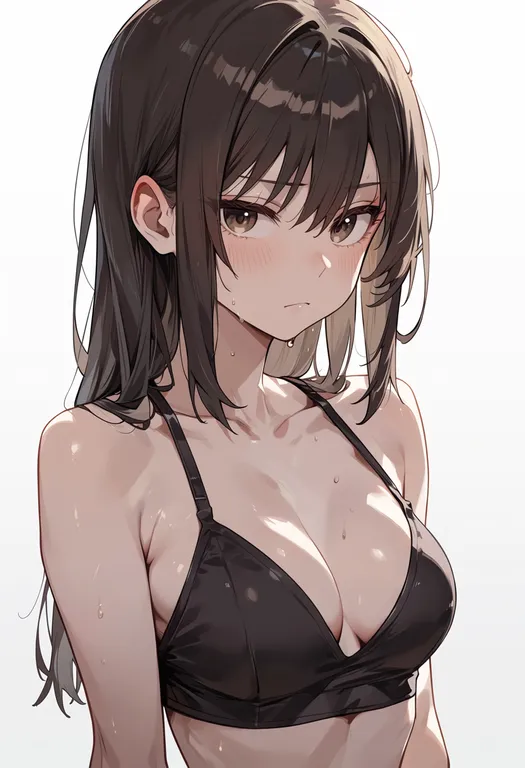 masterpiece, best quality, score_7, safe, sendai hazuki, solo, upper body, simple background — by k3scat, made with ComfyUI