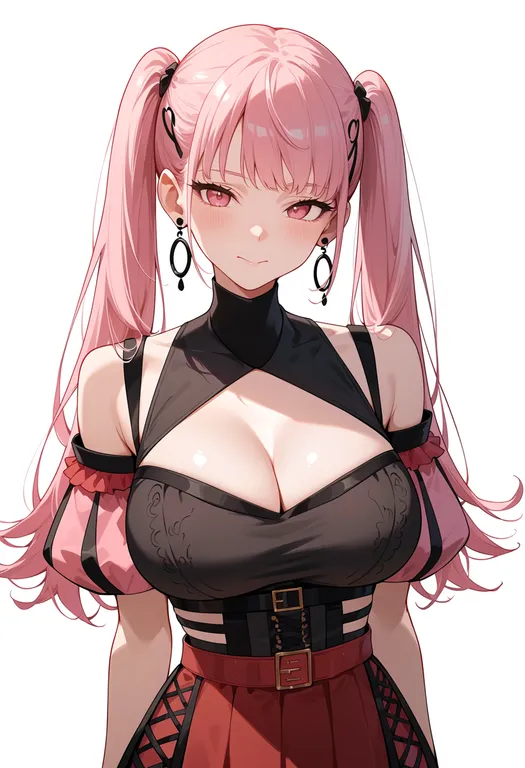 masterpiece, best quality, score_7, safe, hilda valentine goneril, solo, upper body, simple background — by k3scat, made with ComfyUI