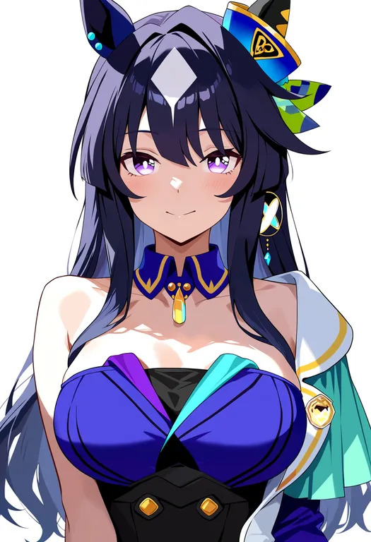masterpiece, best quality, score_7, safe, verxina (umamusume), umamusume, solo, upper body, simple background — by k3scat, made with ComfyUI