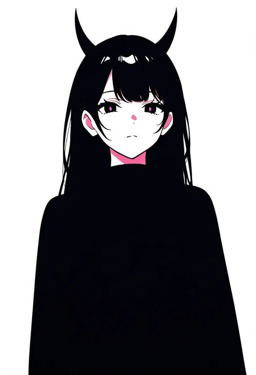 masterpiece, best quality, newest, absurdres, highres, safe, cone_horns, 1girl, solo, simple_background — by k3scat, made with ComfyUI