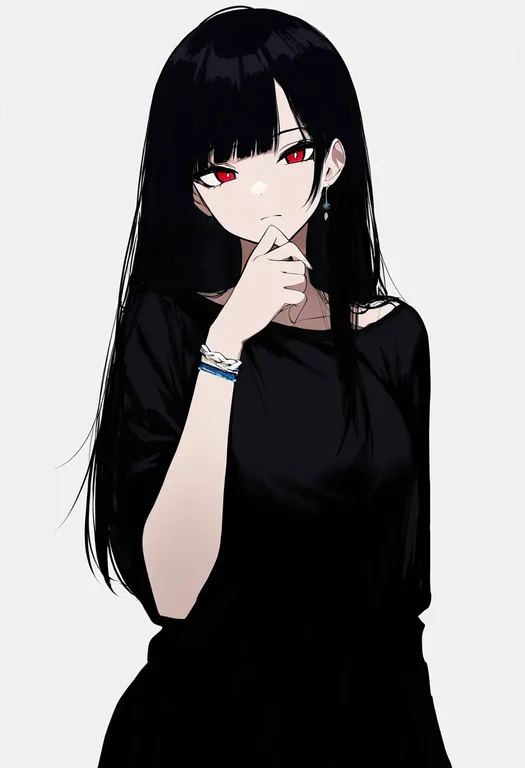masterpiece, best quality, newest, absurdres, highres, safe, multiple_bracelets, 1girl, solo, simple_background — by k3scat, made with ComfyUI
