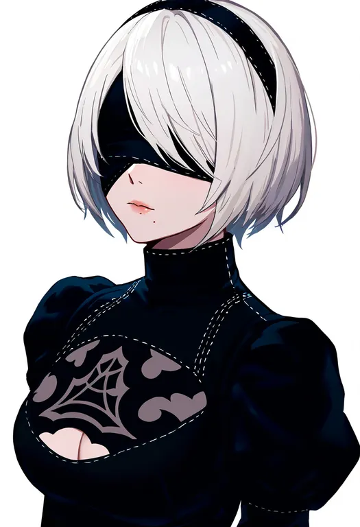 masterpiece, best quality, newest, absurdres, highres, safe, a2_(nier:automata), nier:automata, solo, upper_body… — by k3scat, made with ComfyUI