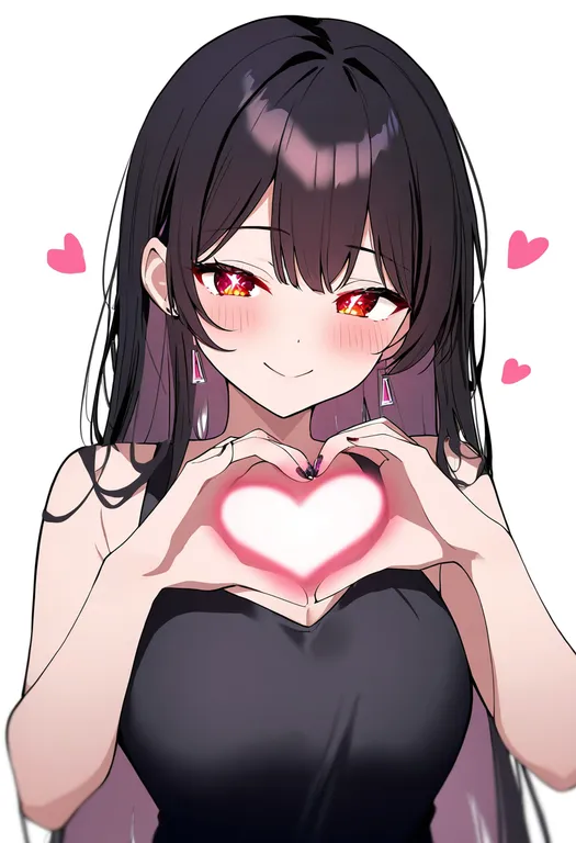 masterpiece, best quality, newest, absurdres, highres, safe, loving_aura, 1girl, solo, simple_background — by k3scat, made with ComfyUI