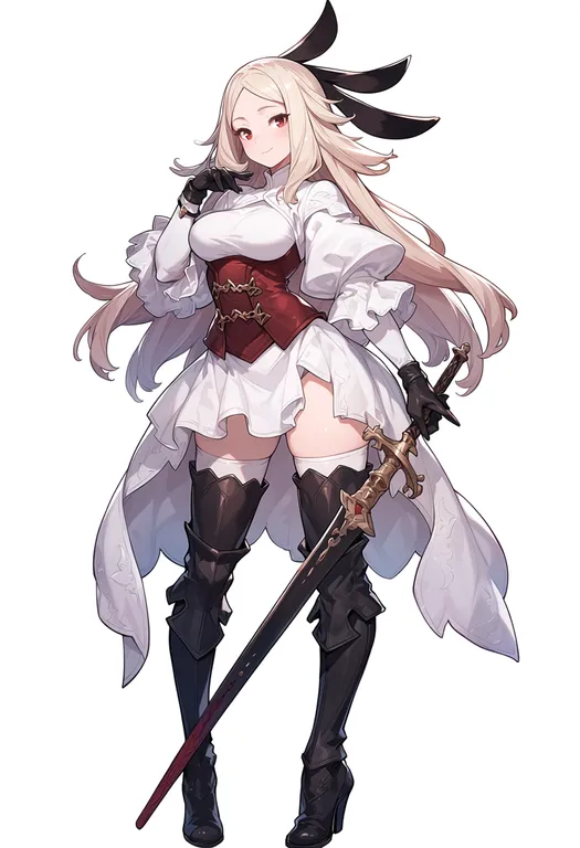 masterpiece, best quality, score_7, safe, bravely default (series), solo, simple background — by k3scat, made with ComfyUI