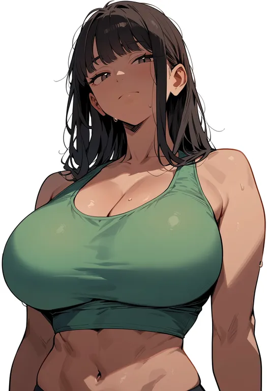 masterpiece, best quality, score_7, safe, goofy, solo, upper body, simple background — by k3scat, made with ComfyUI