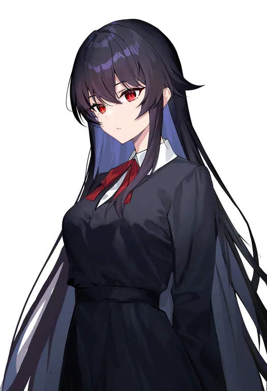 masterpiece, best quality, newest, absurdres, highres, safe, analogue:_a_hate_story, solo, simple_background — by k3scat, made with ComfyUI