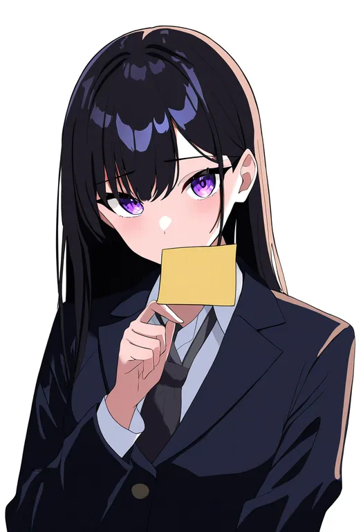 masterpiece, best quality, newest, absurdres, highres, safe, sticky_note, 1girl, solo, simple_background — by k3scat, made with ComfyUI