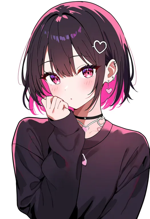 masterpiece, best quality, newest, absurdres, highres, safe, heart_ornament, 1girl, solo, simple_background — by k3scat, made with ComfyUI
