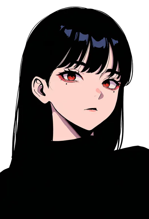 masterpiece, best quality, newest, absurdres, highres, safe, medium_sideburns, 1girl, solo, simple_background — by k3scat, made with ComfyUI