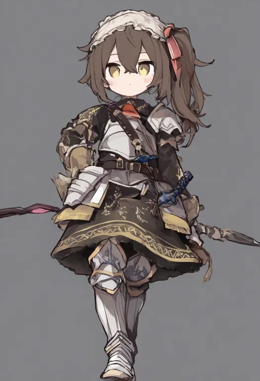 masterpiece, best quality, general, greaves, 1girl, solo, simple background — by k3scat, made with ComfyUI