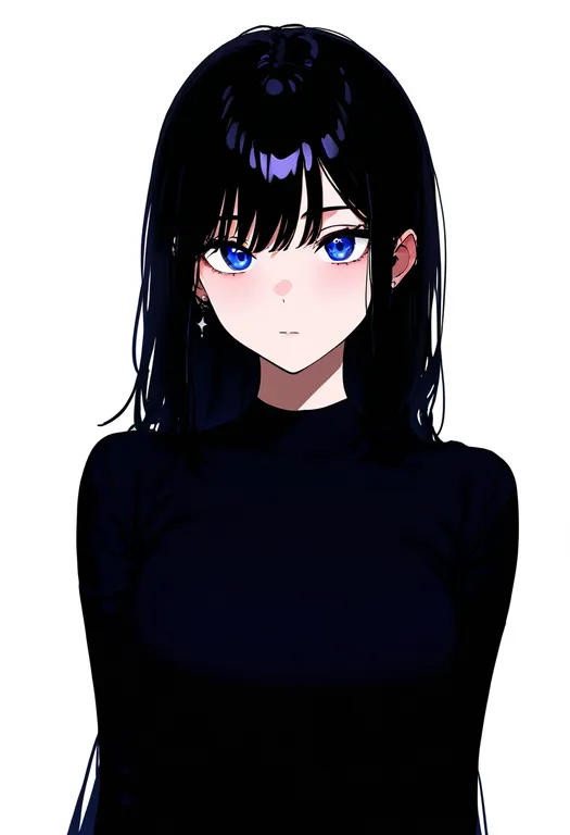 masterpiece, best quality, newest, absurdres, highres, safe, tight_shirt, 1girl, solo, simple_background — by k3scat, made with ComfyUI