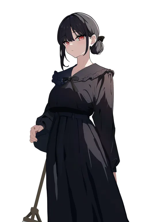 masterpiece, best quality, newest, absurdres, highres, safe, mop, 1girl, solo, simple_background — by k3scat, made with ComfyUI