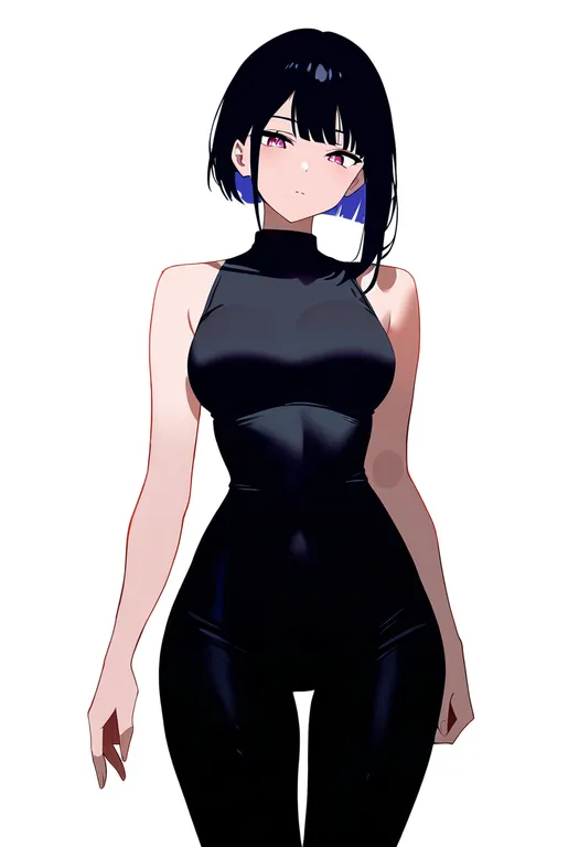 masterpiece, best quality, newest, absurdres, highres, safe, sleeveless_bodysuit, 1girl, solo, simple_background — by k3scat, made with ComfyUI