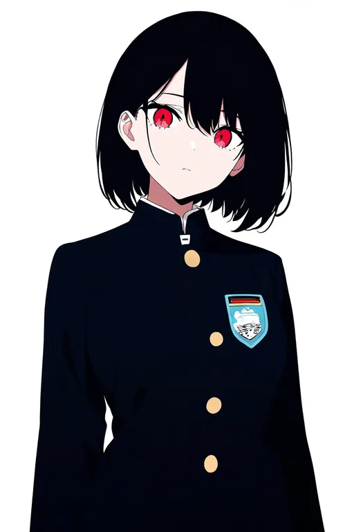 masterpiece, best quality, newest, absurdres, highres, safe, school_emblem, 1girl, solo, simple_background — by k3scat, made with ComfyUI