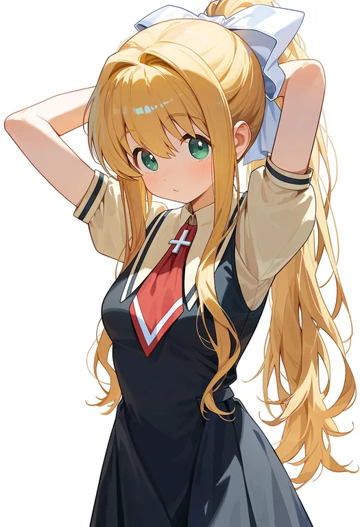 masterpiece, best quality, score_7, safe, kamio misuzu, solo, upper body, simple background — by k3scat, made with ComfyUI