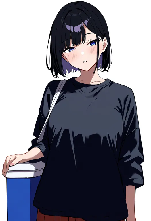 masterpiece, best quality, newest, absurdres, highres, safe, cooler, 1girl, solo, simple_background — by k3scat, made with ComfyUI
