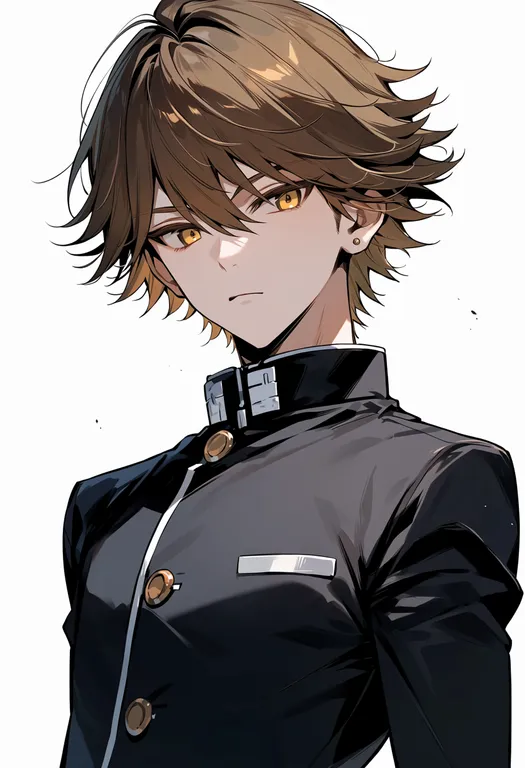 masterpiece, best quality, score_7, safe, kishinami hakuno (male), solo, upper body, simple background — by k3scat, made with ComfyUI
