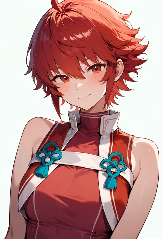 masterpiece, best quality, score_7, safe, hinoka (fire emblem), fire emblem, solo, upper body, simple background — by k3scat, made with ComfyUI
