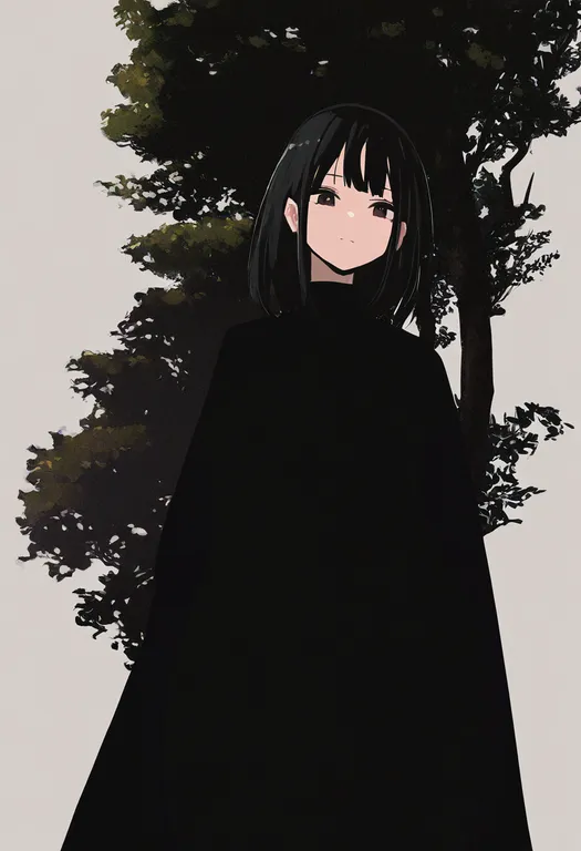 masterpiece, best quality, newest, absurdres, highres, safe, tree_stump, 1girl, solo, simple_background — by k3scat, made with ComfyUI