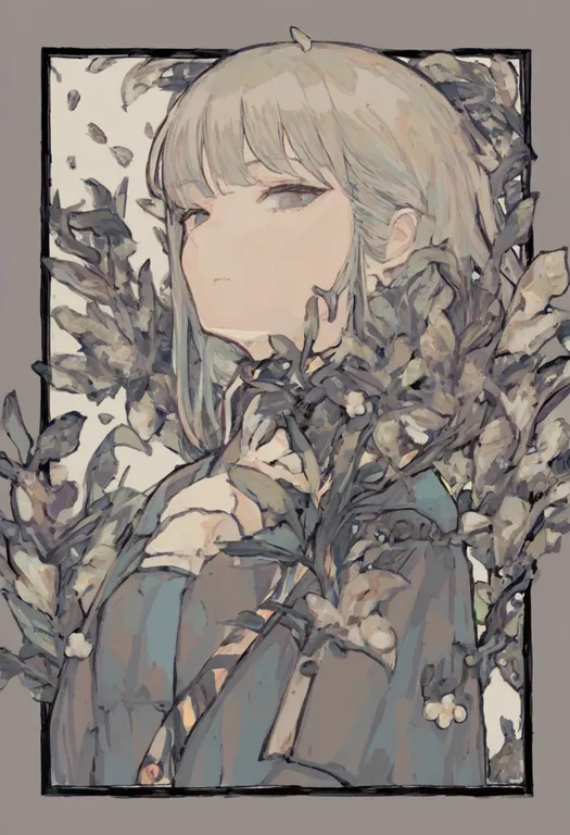 masterpiece, best quality, general, black border, 1girl, solo, simple background — by k3scat, made with ComfyUI